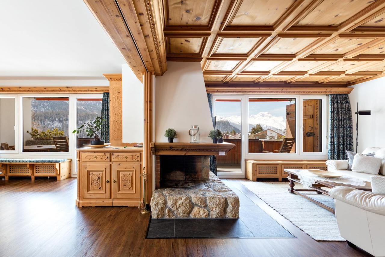 Spacious Apartment With Fantastic Alpine Panorama 圣莫里茨 外观 照片